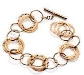 Pulseira Rommanel Argolas Folheado Ouro R550788 22cm